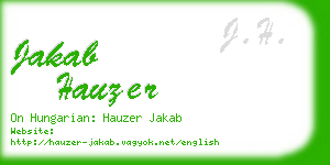 jakab hauzer business card